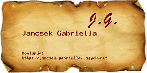 Jancsek Gabriella névjegykártya