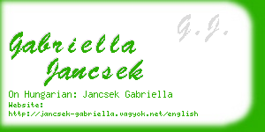 gabriella jancsek business card